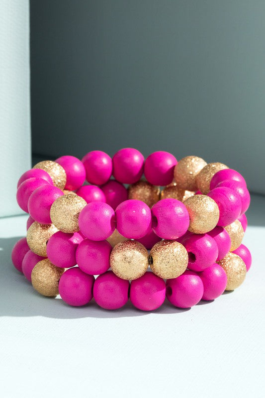 Wood Bead Bracelet