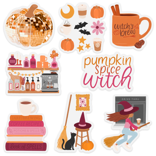 Clear Witch's Entry Way Sticker 3.1x2.25 in.