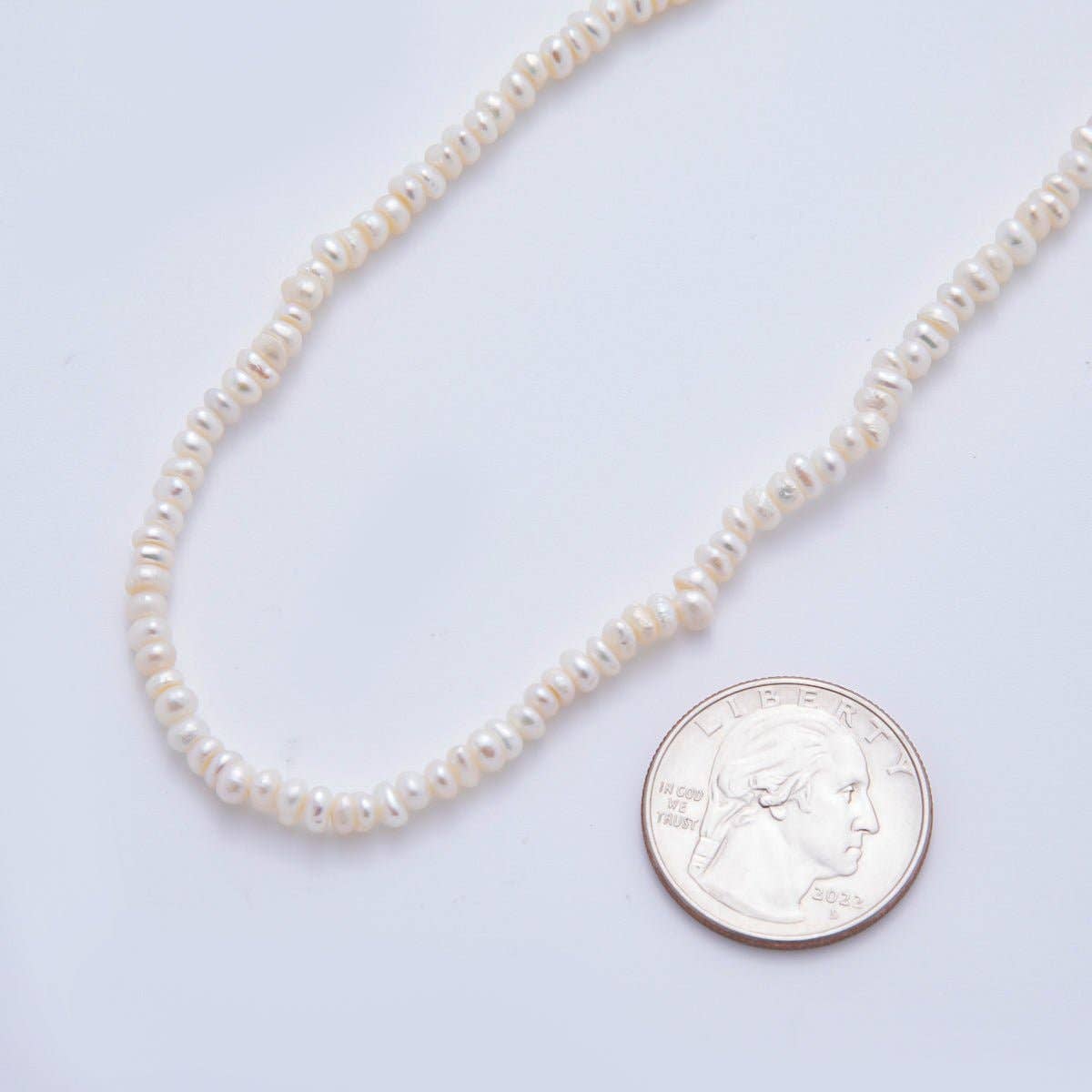 Dainty Rice Seed Freshwater Pearl Necklace