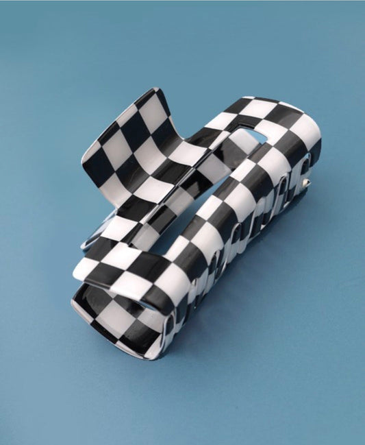Jumbo Checker Hair Clips
