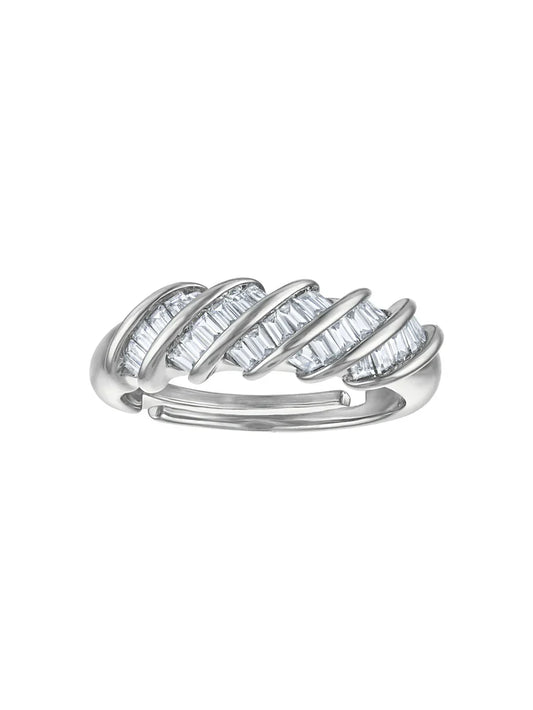 Kinsey Jessie Baguette Ring Silver