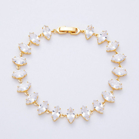 Marquise CZ Tennis Chain Bracelet