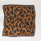 Sylvie Leopard Square Scarf: Brown