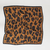 Sylvie Leopard Square Scarf: Brown