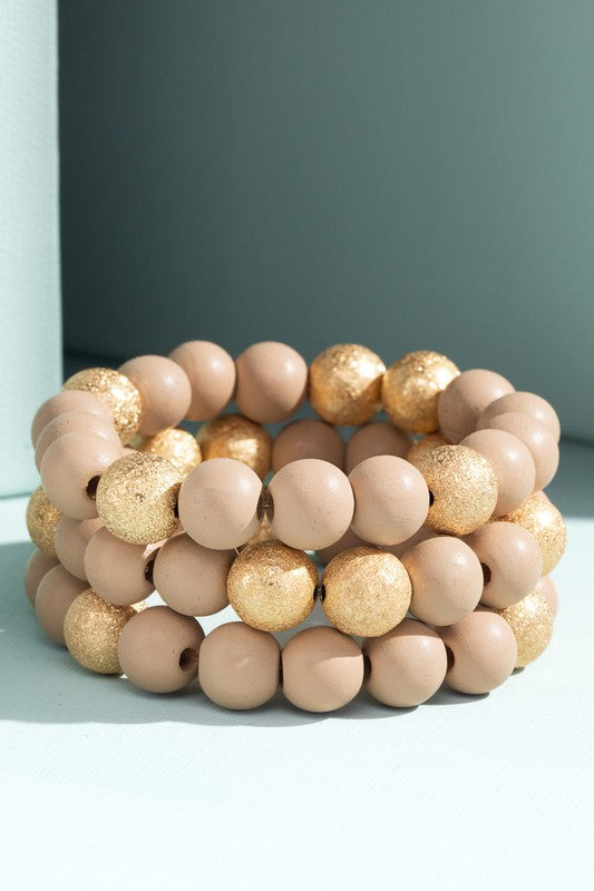 Wood Bead Bracelet