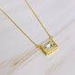 Sweet Square Pendant Necklace: Princess Pink