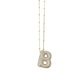 Bubble Pave Initial Necklace GOLD