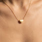 Brushed Gold Dipped Heart Pendant Necklace: Gold