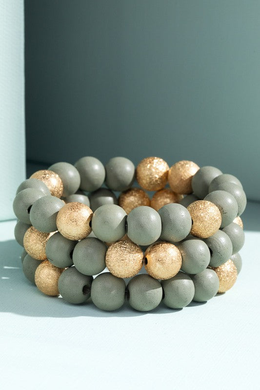 Wood Bead Bracelet