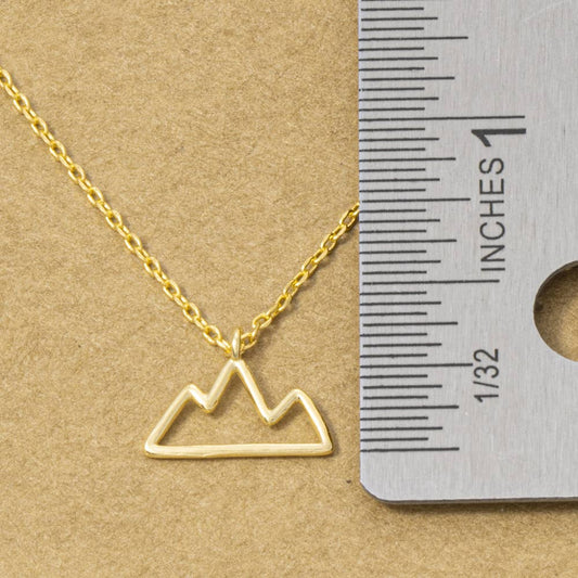 18K Gold Dipped Mountain Outline Necklace