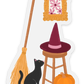 Clear Witch's Entry Way Sticker 3.1x2.25 in.