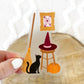 Clear Witch's Entry Way Sticker 3.1x2.25 in.