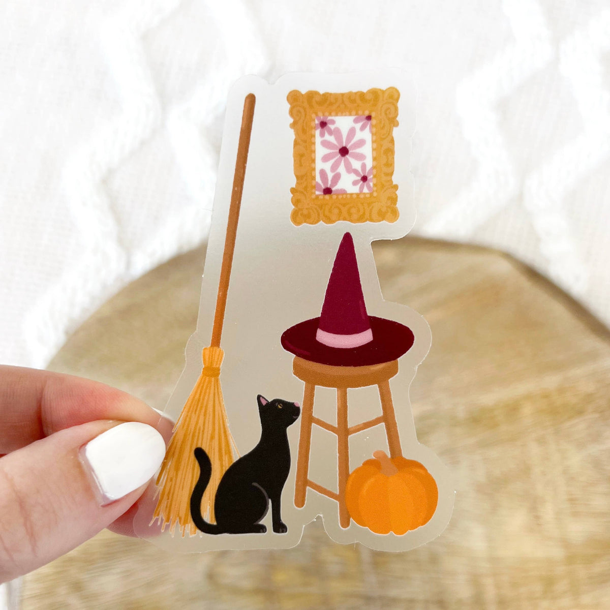 Clear Witch's Entry Way Sticker 3.1x2.25 in.