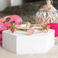 Clover Stretchy Bangle Bracelet – White