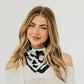 Sylvie Leopard Square Scarf: Brown