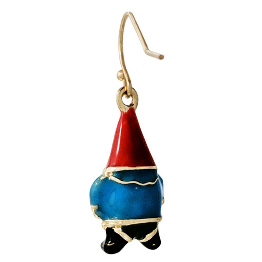 Santa Hat Gnome Figure Hook Earrings