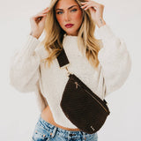 Suede Westlyn Woven Bum Bag: Suede Chocolate