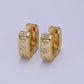 CZ Square Huggies Earrings