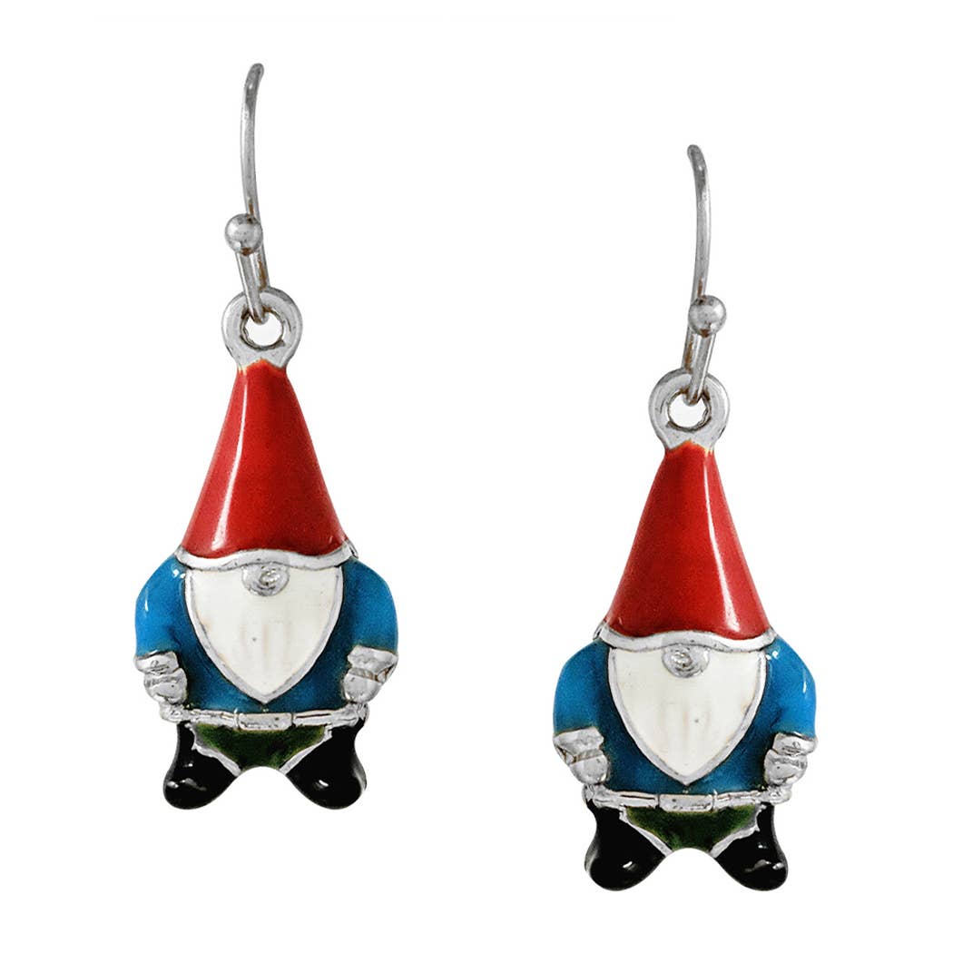 Santa Hat Gnome Figure Hook Earrings