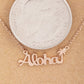 Aloha Palm Tree Pendant Necklace