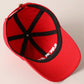 Santa Hat Text Embroidery Baseball Cap: Red