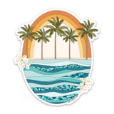 4" Retro Rainbow Sticker