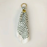 Etta Scarf Bag Charm: Green Dots