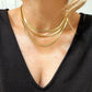 18k Gold Filled 4.0mm Thickness Herringbone Chain Necklace : 18 inches