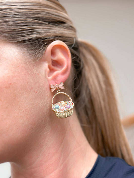 Easter Basket Dangle Earrings