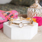 Clover Stretchy Bangle Bracelet – White