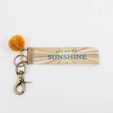 Words to Live By Canvas Keychain