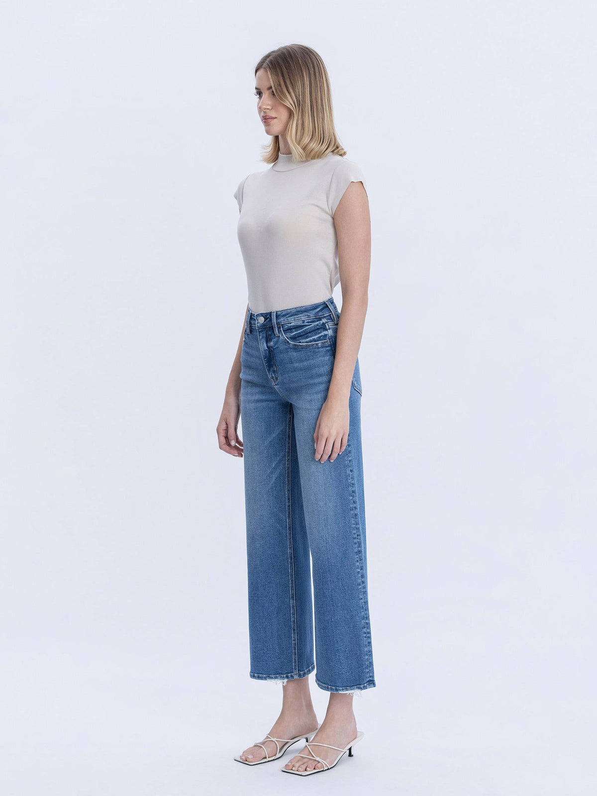 High Rise Ankle Jeans
