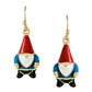 Santa Hat Gnome Figure Hook Earrings