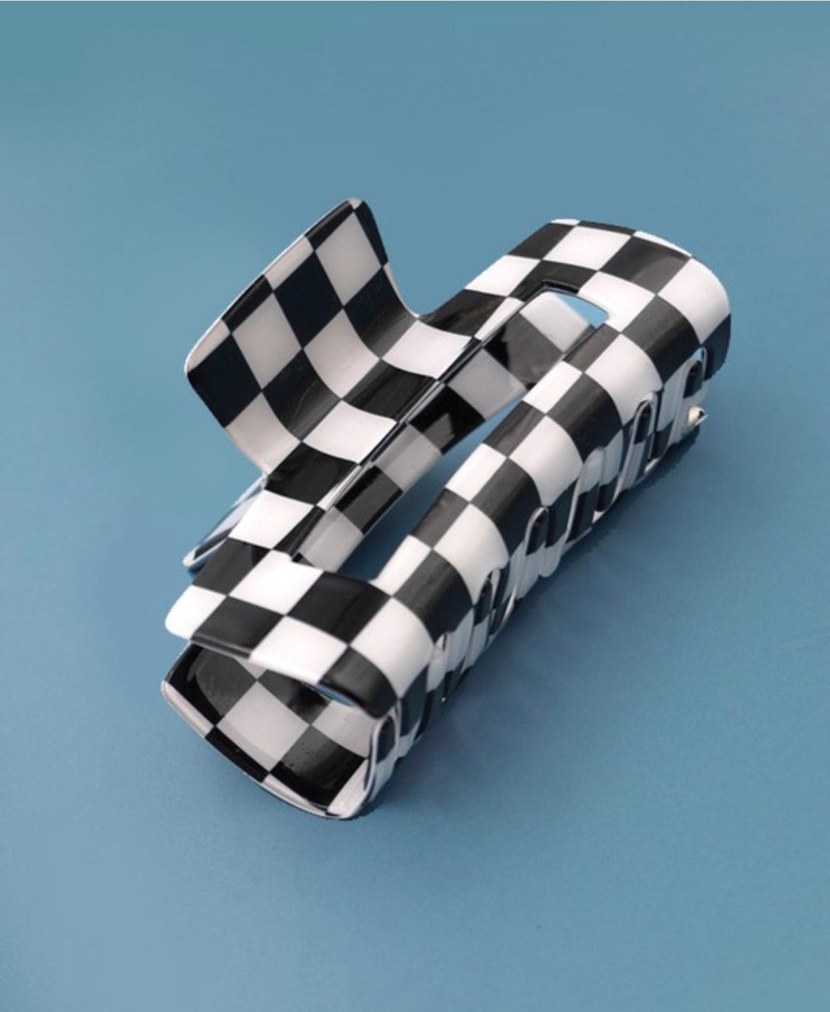 Jumbo Checker Hair Clips