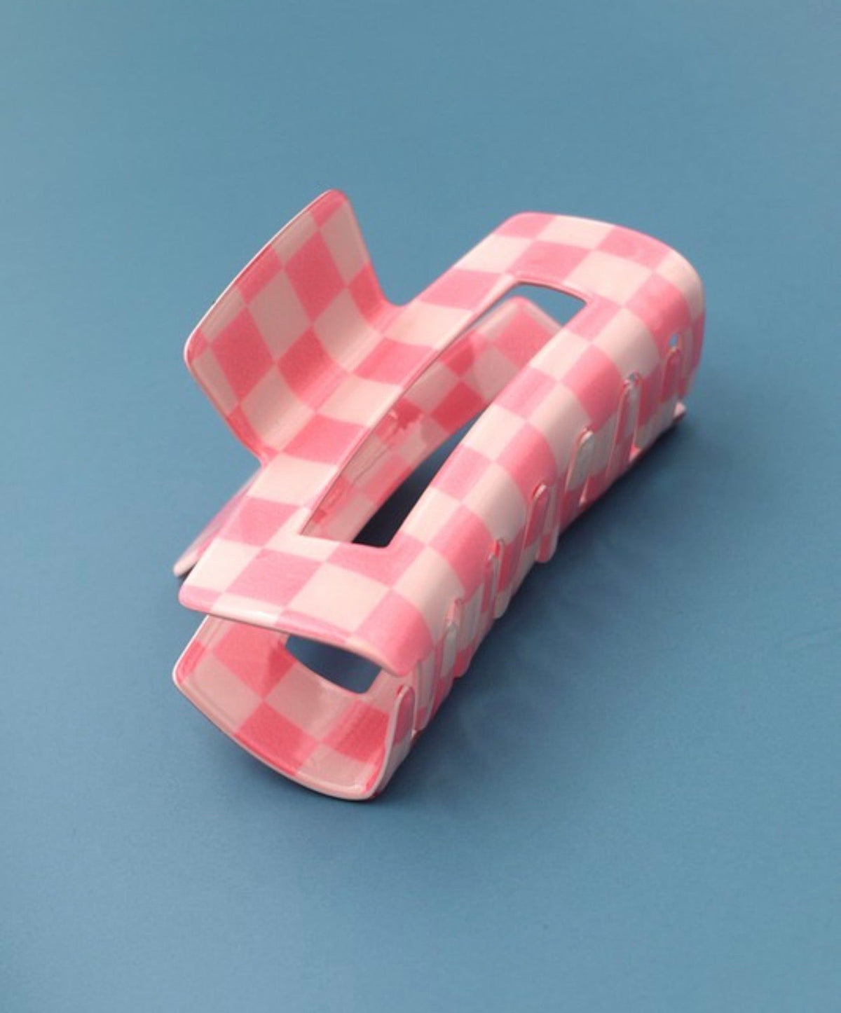 Jumbo Checker Hair Clips