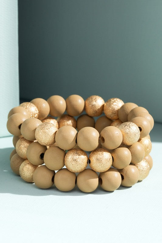 Wood Bead Bracelet
