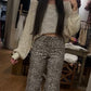 Leopard High Rise Wide Leg Jeans