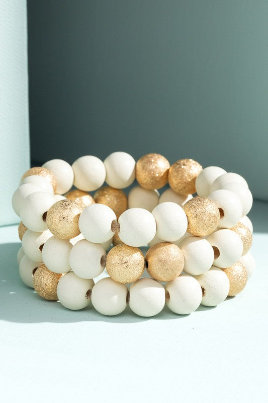 Wood Bead Bracelet
