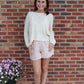 Linen Blend Shorts- Hazelnut