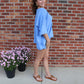 Scuba Plus Size Top in Cornflower Blue