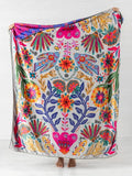 Natural Life Taupe Birds Reversible Blanket