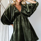 Lucky Dress in Olive Velvet