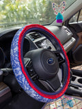 Natural Life Steering Wheel Cover, 15" - Diamond Navy