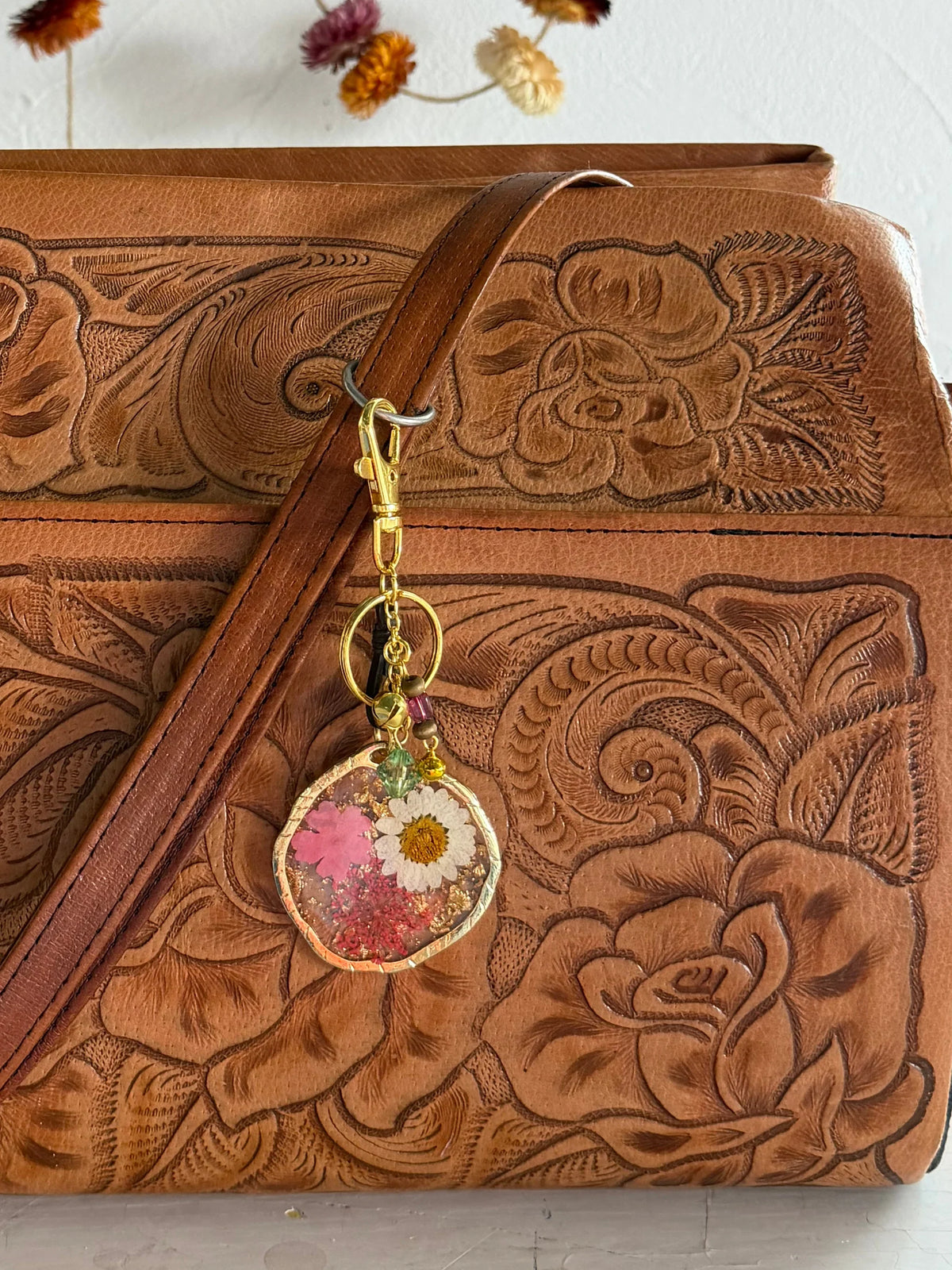 Natural Life Pressed Flower Keychain