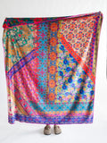 Natural Life Double-Sided Cozy Throw Blanket - Bright Patchwork