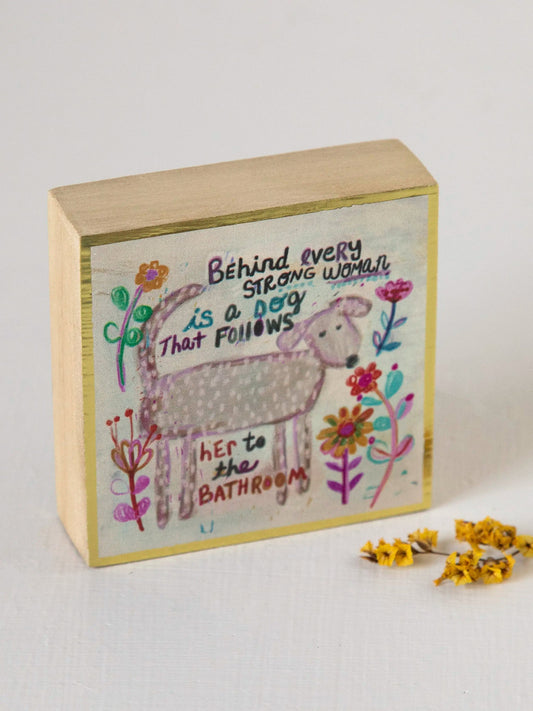 Natural Life Tiny Block Keepsake - Behind Every Strong Woman