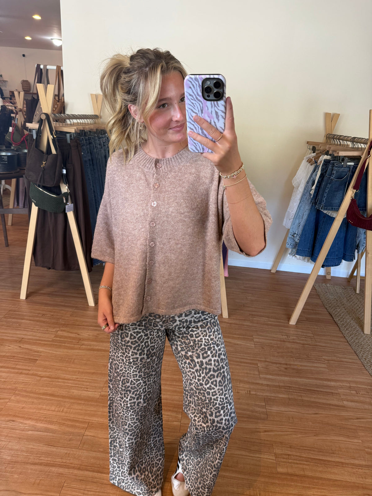 Mocha Moments Half Sleeve Cardigan