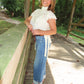 Vervet High Rise Cuffed Wide Leg Jeans