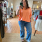 High Rise Cuffed Denim Pants