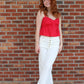 Red Poplin Top